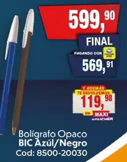 Maxiconsumo Bolígrafo Opaco BIC Azul/Negro oferta