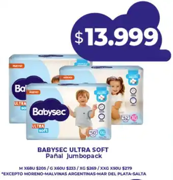 Babysec ultra soft pañal jumbopack
