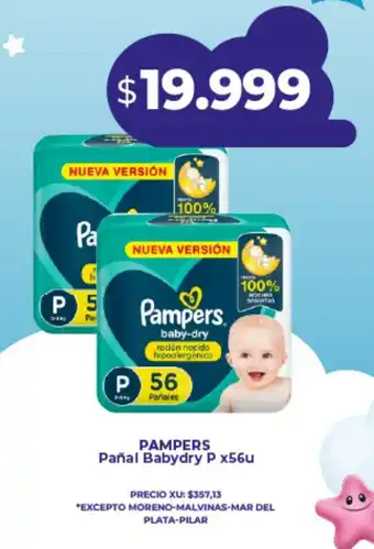 Pampers pañal babydry p