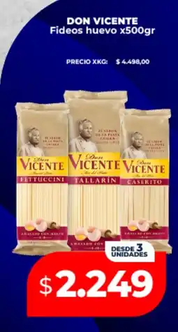 Supermayorista Vital Don vicente fideos huevo oferta