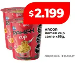 Supermayorista Vital Arcor ramen cup carne oferta