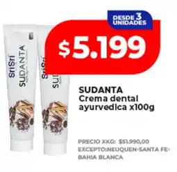Supermayorista Vital Sudanta crema dental ayurvedica oferta