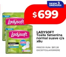 Supermayorista Vital Ladysoft toalla femenina normal suave oferta