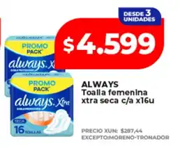Supermayorista Vital Always toalla femenina xtra seca oferta