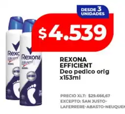 Supermayorista Vital Rexona efficient deo pedico orig oferta