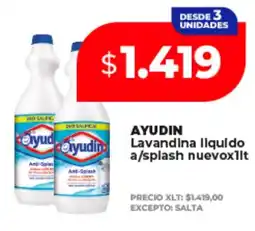 Supermayorista Vital Ayudin lavandina liquido a/splash nuevox1lt oferta