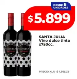 Supermayorista Vital Santa julia vino dulce tinto oferta