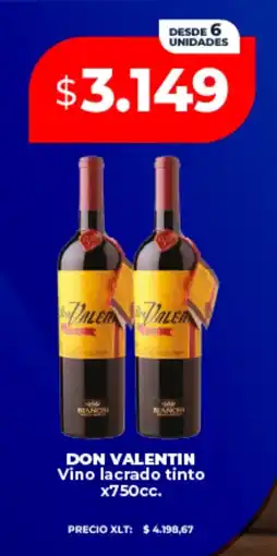 Supermayorista Vital Don valentin vino lacrado tinto oferta