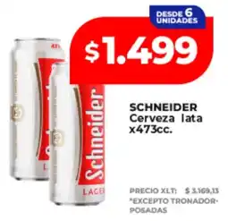 Supermayorista Vital Schneider cerveza lata oferta