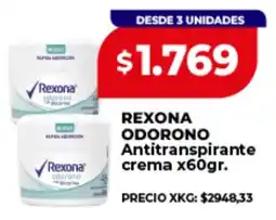 Supermayorista Vital Rexona odorono antitranspirante crema oferta