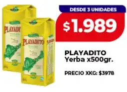 Supermayorista Vital Playadito yerba oferta