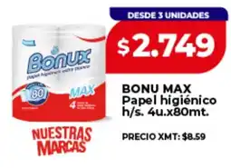 Supermayorista Vital Bonux papel higiénico extra blanco oferta
