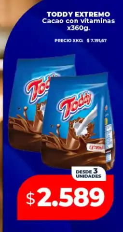 Supermayorista Vital Toddy extremo cacao con vitaminas oferta