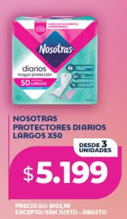 Supermayorista Vital Nosotras protectores diarios largos oferta