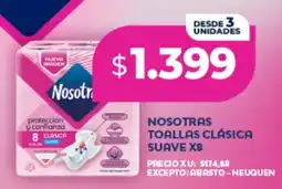 Supermayorista Vital Nosotras toallas clásica suave x8 oferta
