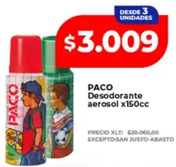 Supermayorista Vital Paco desodorante aerosol oferta