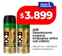 Supermayorista Vital Axe desodorante corporal bodyspray white veti oferta