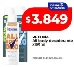 Supermayorista Vital Rexona all body desodorante oferta