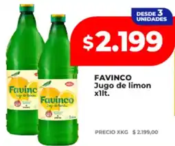Supermayorista Vital Favinco jugo de limon oferta