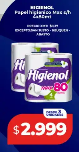 Supermayorista Vital Higienol papel higienico max s/h oferta