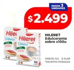 Supermayorista Vital Hileret edulcorante sobre oferta