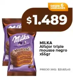 Supermayorista Vital Milka alfajor triple mousse negro oferta