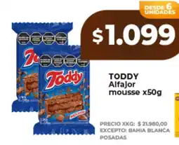 Supermayorista Vital Toddy alfajor mousse oferta