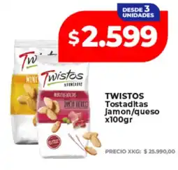 Supermayorista Vital Twistos tostaditas jamon/queso oferta