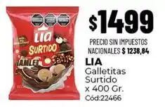 Diarco Lia - galletitas surtido x 400 gr. cód:22466 oferta