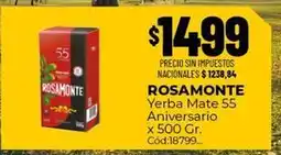 Diarco Rosamonte - yerba mate 55 aniversario x 500 gr. cód:18799 oferta