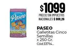 Diarco Paseo - galletitas cinco semillas oferta