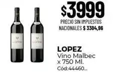 Diarco Lopez - vino malbec oferta