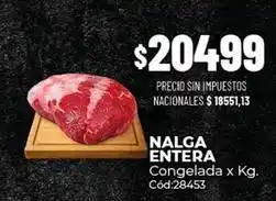 Diarco Nalga entera congelada x kg. cód:28453 oferta