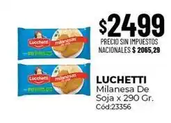 Diarco Lucchetti - milanese de soja x 290 gr. cód:23356 oferta