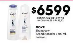 Dove - shampoo y acondicionador x 400 ml. cód:20461