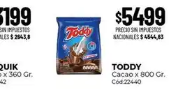 Diarco Toddy - cacao x 800 gr. cód:22440 oferta