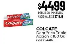 Diarco Colgate - dentífrico triple acción oferta