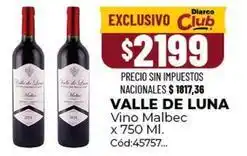 Diarco Vino malbec cód:45757 oferta