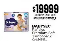 Diarco Babysec - pañales premium soft jumbopack cód:50591 oferta