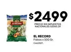Diarco Fideos x 500 gr. cod:23217 oferta