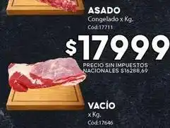 Diarco Asado congelado x kg. cód:17711 oferta