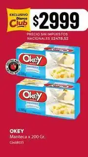 Diarco Okey - manteca x 200 gr. cód:8035 oferta