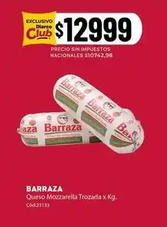 Diarco Barraza - queso mozzarella trozada x kg. cod.27313 oferta