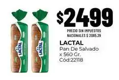 Diarco Lactal - pan de salvado cód:22118 oferta