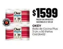 Diarco Okey - rollo de cocina plus 3 un. x 50 paños cód:26452 oferta