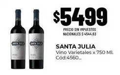 Diarco Santa julia - vino varietales x 750 ml. cód:4560 oferta