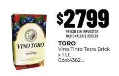 Diarco Toro - vino tinto tetra brick x 1 lt oferta