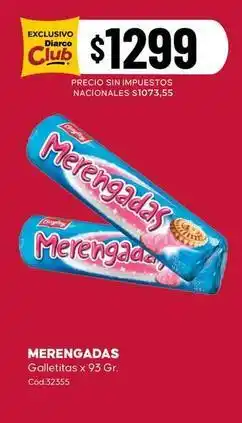 Diarco Merengadas galletitas oferta