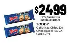 Diarco Toddy - galletitas chips de chocolate x 126 gr. cód:33571 oferta