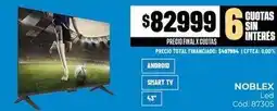 Diarco Noblex - led smart tv android 43 cód: 87305 oferta